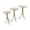 Gold & Aluminum Metal Tree Accent Table with Branch Inspired Bases, 3ct.